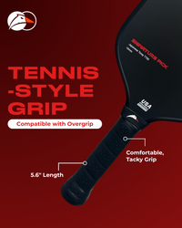 Signature Pick 16mm | Thermoformed | USAPA Approved | Toray T700 Raw Carbon Fibre Surface | Intermediate Pickleball Paddle | Premium Power & Control