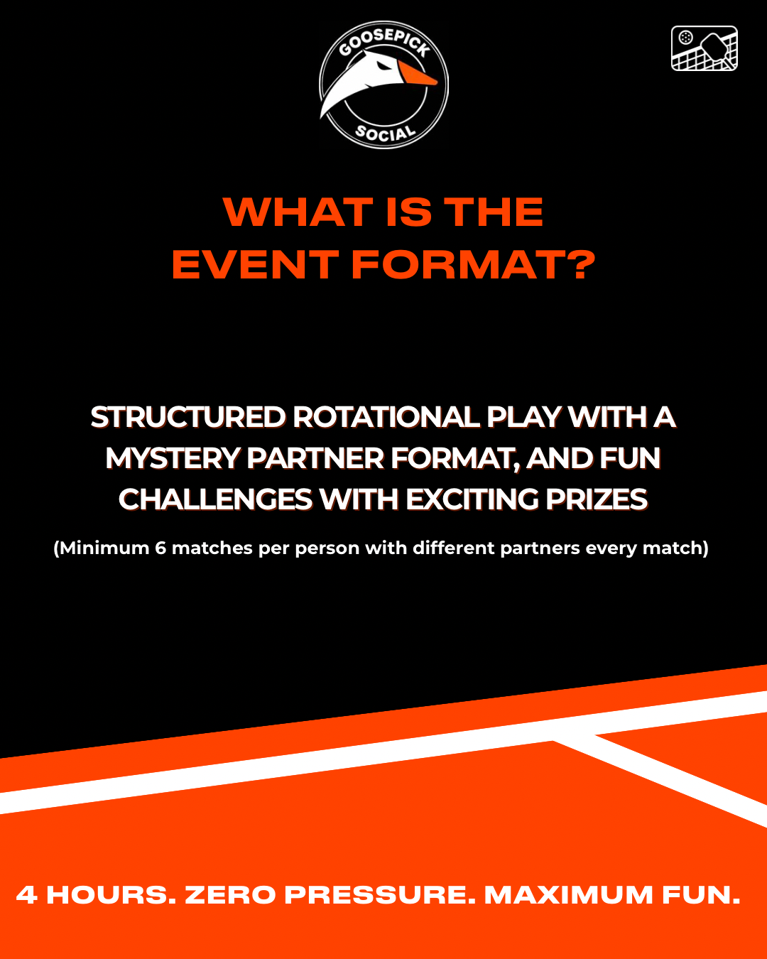 Goosepick Social 4.0 | Mumbai's Biggest Pickleball Social | Structured Rotational Play | Mystery Partner Format | Open to All Skill Levels