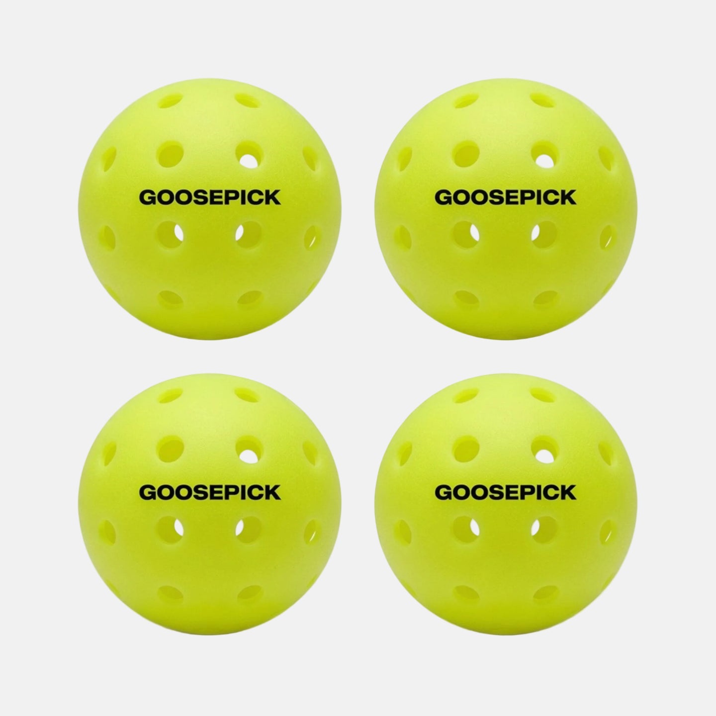 Goosepick pickleball balls 4 pack | colour:yellow
