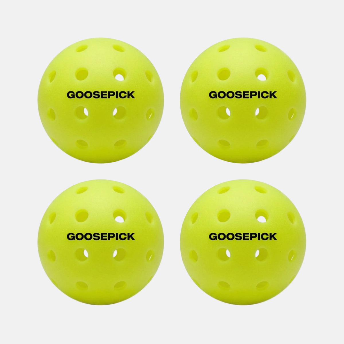 Goosepick pickleball balls 4 pack | colour:yellow